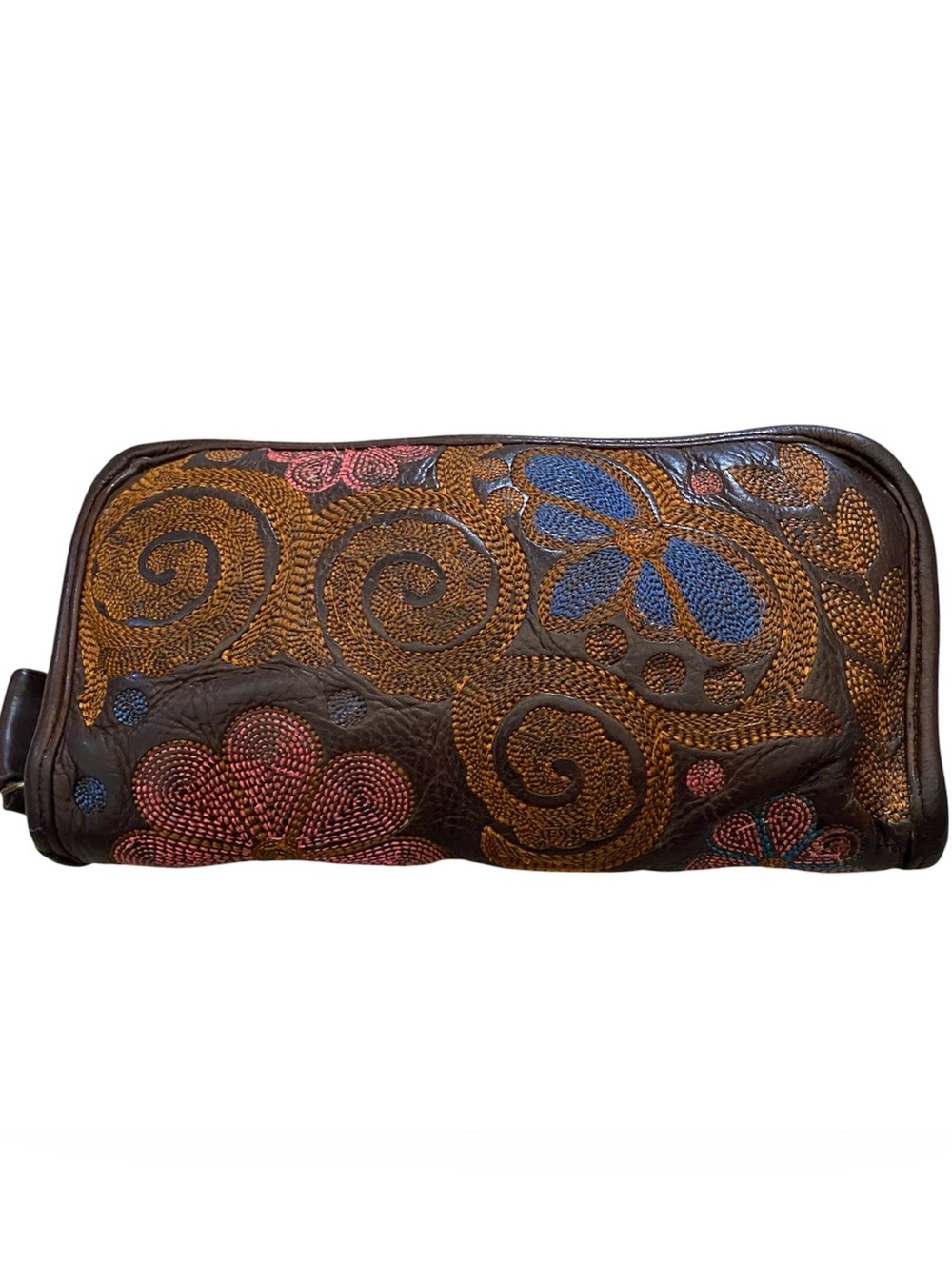 Free People spellbound embroidery leather wallet